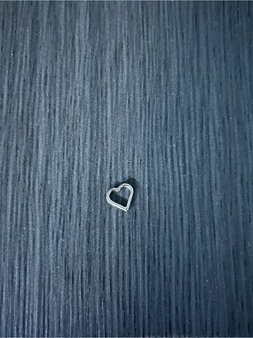 Silver Heart-Shaped Hoop 16g Cartilage Earring